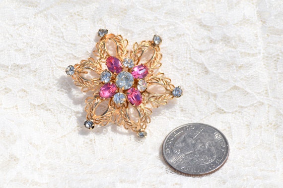 Scitarelli Flower Brooch and Earring Set // Vinta… - image 2
