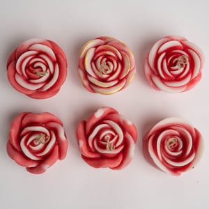 Half A Dozen Red Roses Tea Candles Gift Set