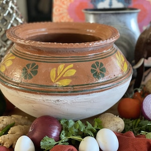 13&quot;x11&quot;LARGE HAANDI (Clay Pot) Indian Traditional Clay Pot - For cooking Biryani, Pulao, Meat, Vegetables