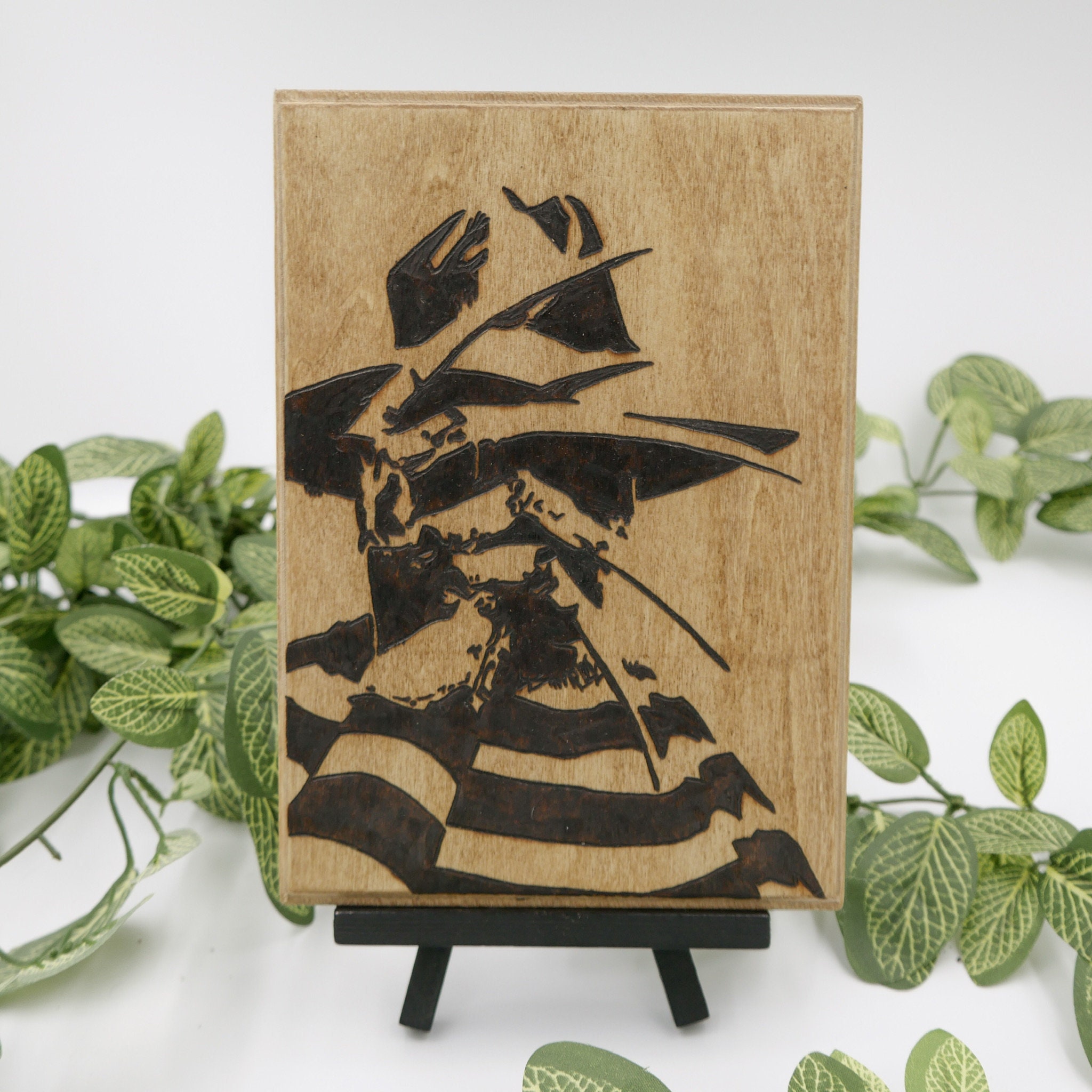 Freddy Krueger Horror Wood Burned Plaque Etsy