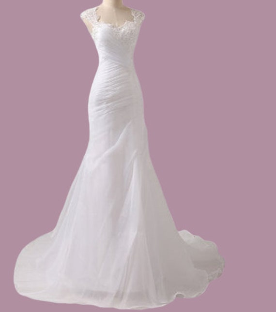 Empire Style And Curved Wedding Dress Etsy