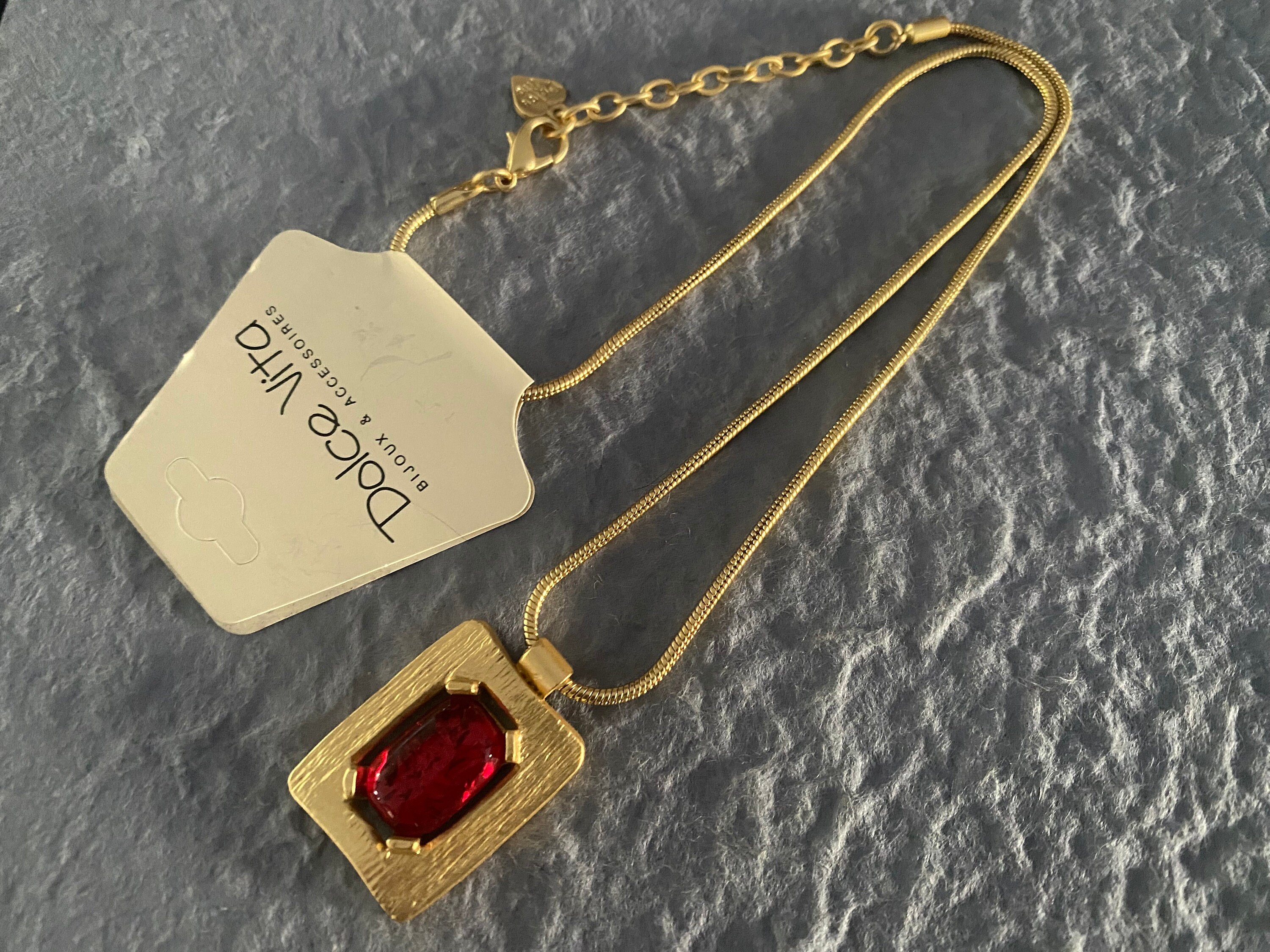 Collier Ras Du Cou Vintage Signé Dolce Vita - Doré Plaqué Or - Moderne Abstrait