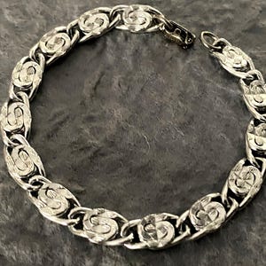 Vintage 70s Sarah Coventry Minimalist Bracelet, Light Weight Silver Tone Link Bracelet, Vintage SC &quot;Echo&quot; Designer Bracelet