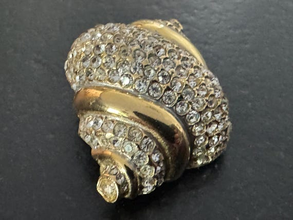 Vintage Unsigned SPHINX Shell Brooch, Numbered A2… - image 5