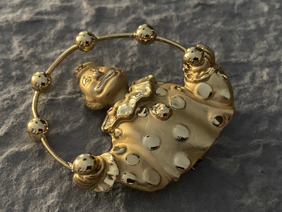 Vintage Signed AJC Juggling Clown brooch, Stateme… - image 6