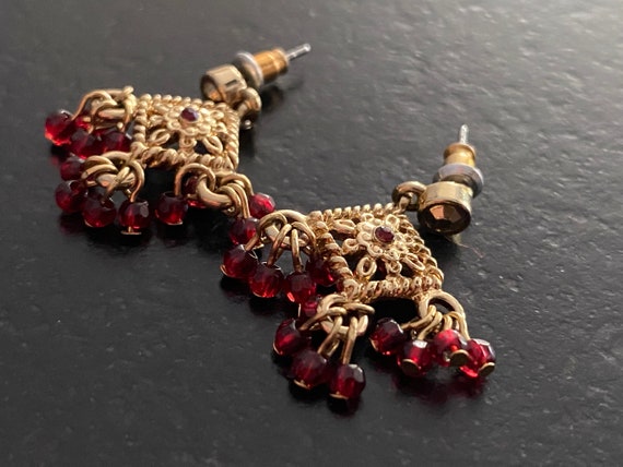 Liz Claiborne Dangle Beads Pierced Earrings. Sign… - image 5
