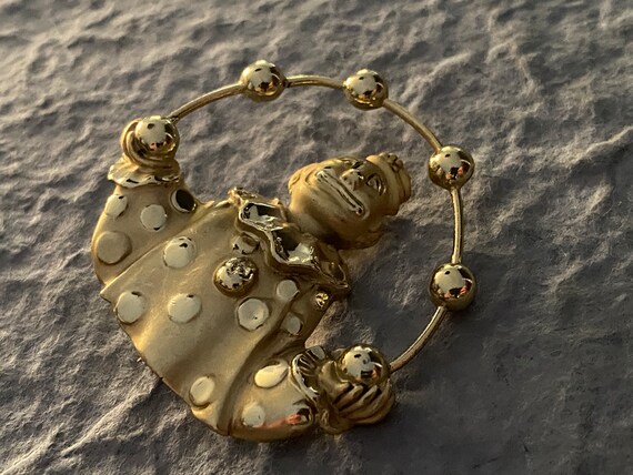 Vintage Signed AJC Juggling Clown brooch, Stateme… - image 7