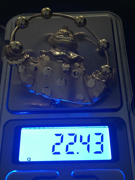 Vintage Signed AJC Juggling Clown brooch, Stateme… - image 10