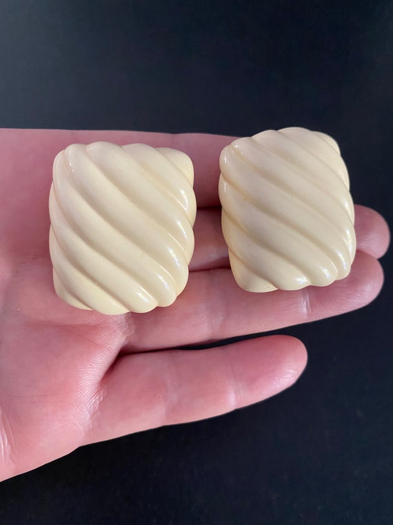 Vintage Napier Extra Large Pierced Earrings. State
