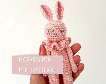 Patron crochet pour amigurumi lapin, tutoriel PDF français / anglais pour crocheter un petit lapin en crochet