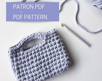 Patron facile de sac en crochet idéal débutant, tutoriel sac au crochet en fil trapilho