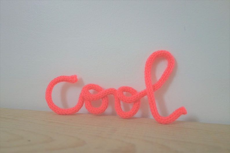 Wool word cool spool knitting word cool decor Etsy