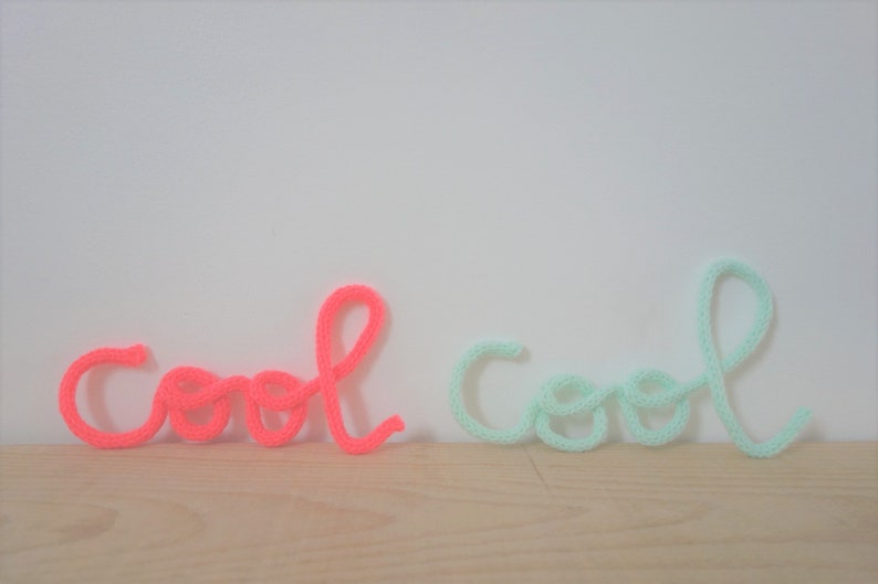 Wool word cool spool knitting word cool decor Etsy