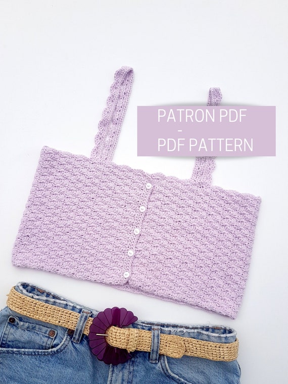 Easy Crochet Top Pattern, Crochet Tutorial for Crop Top in Shell