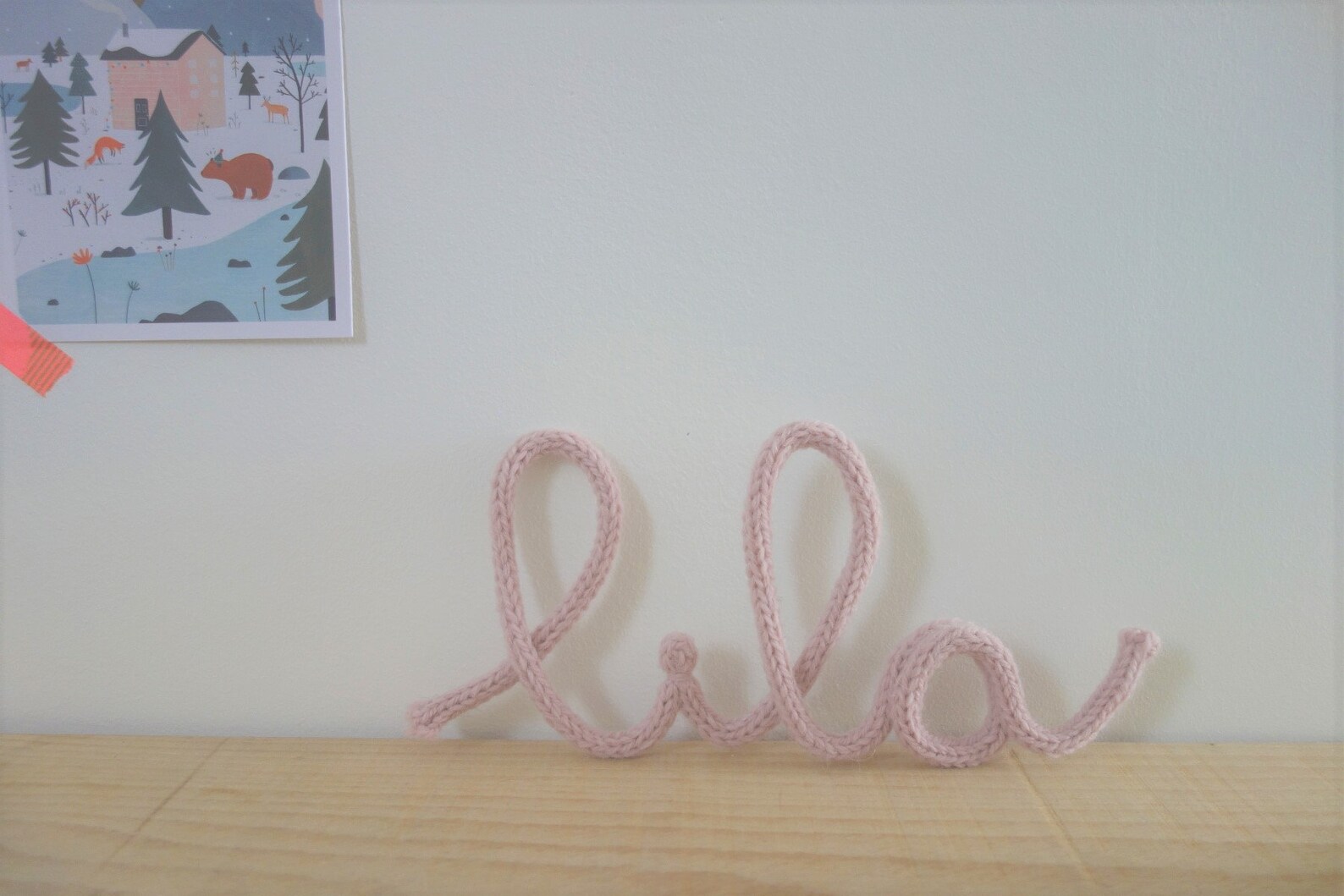 Personalised wool sign wool knitted name wool knitted Etsy