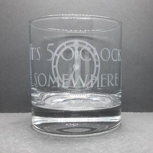 It's 5 o'Clock Somewhere Hand Etched Tumbler Glass - Personalised