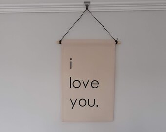 Ich liebe dich Banner Wandbehang