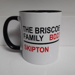 Personalised Family Street Sign Ceramic Mug