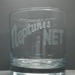 Point Break inspired Neptunes Net Etched Tumbler Glass - Personalised