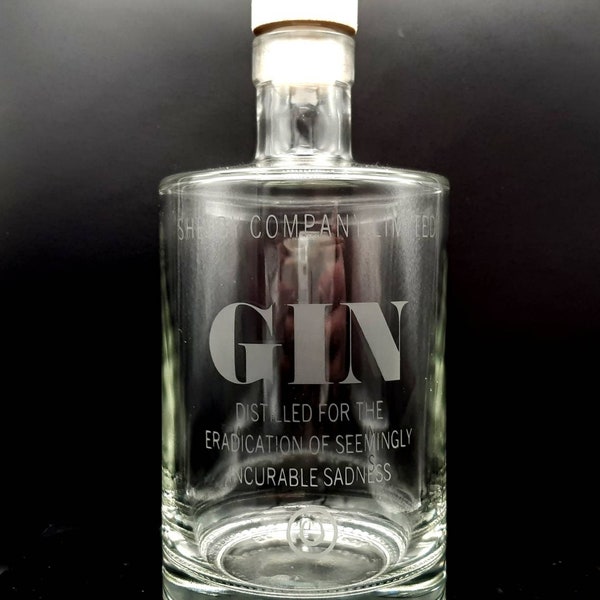 Peaky Blinders Inspired Shelby Company Limited Gin Etched 700ml Glass Bottle - Personalised