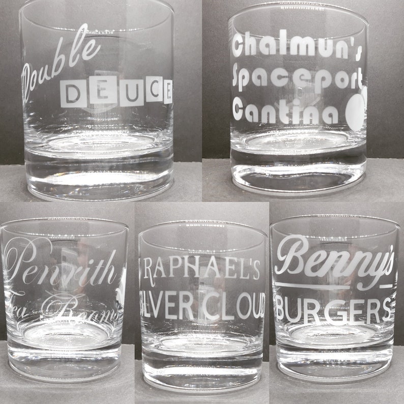 Personalised Withnail /& I inspired Penrith Tea Rooms Etched Tumbler Glass