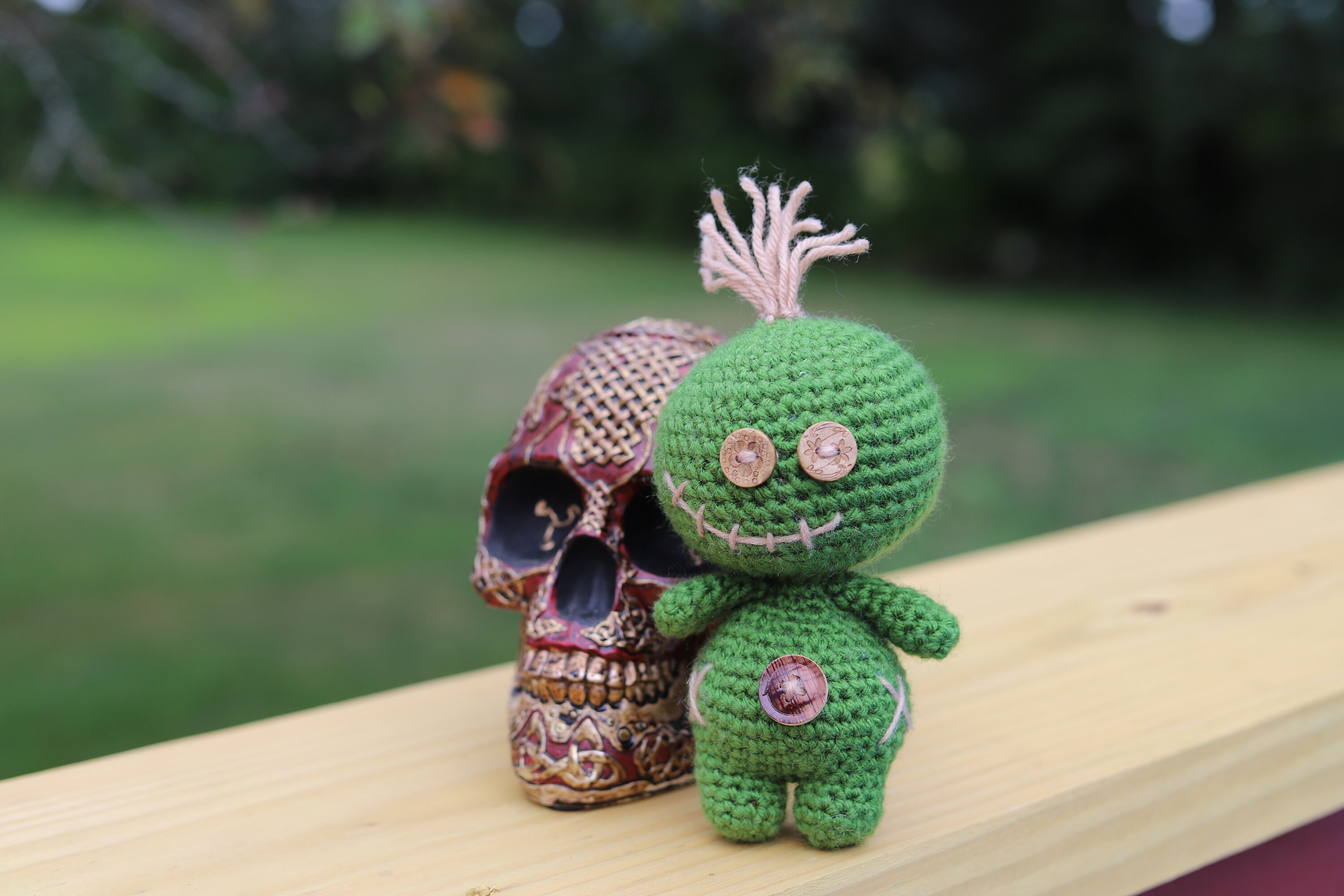 Green voodoo doll clearance
