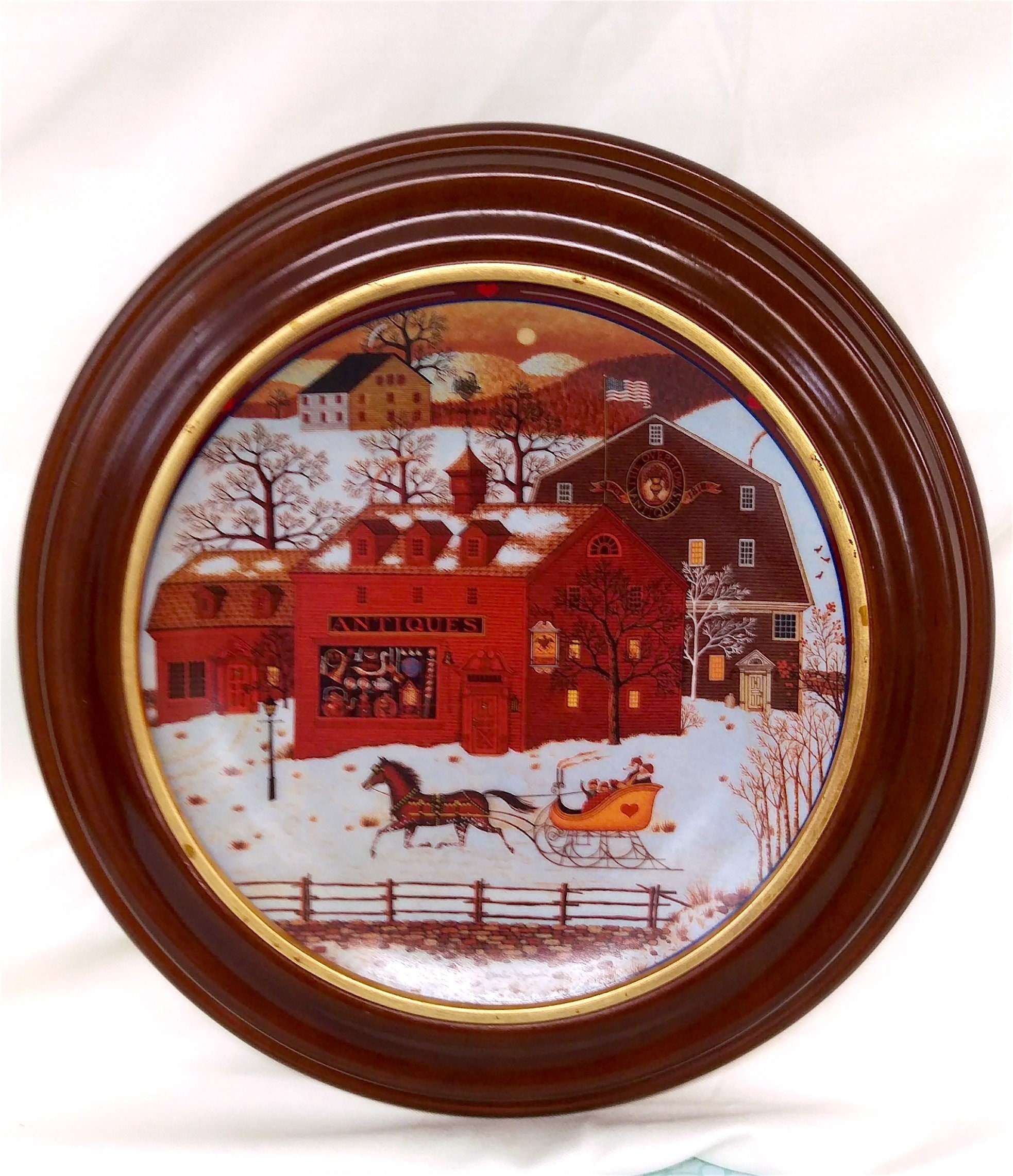 Vintage Charles Wysocki Folk Art Wall Plates Etsy UK