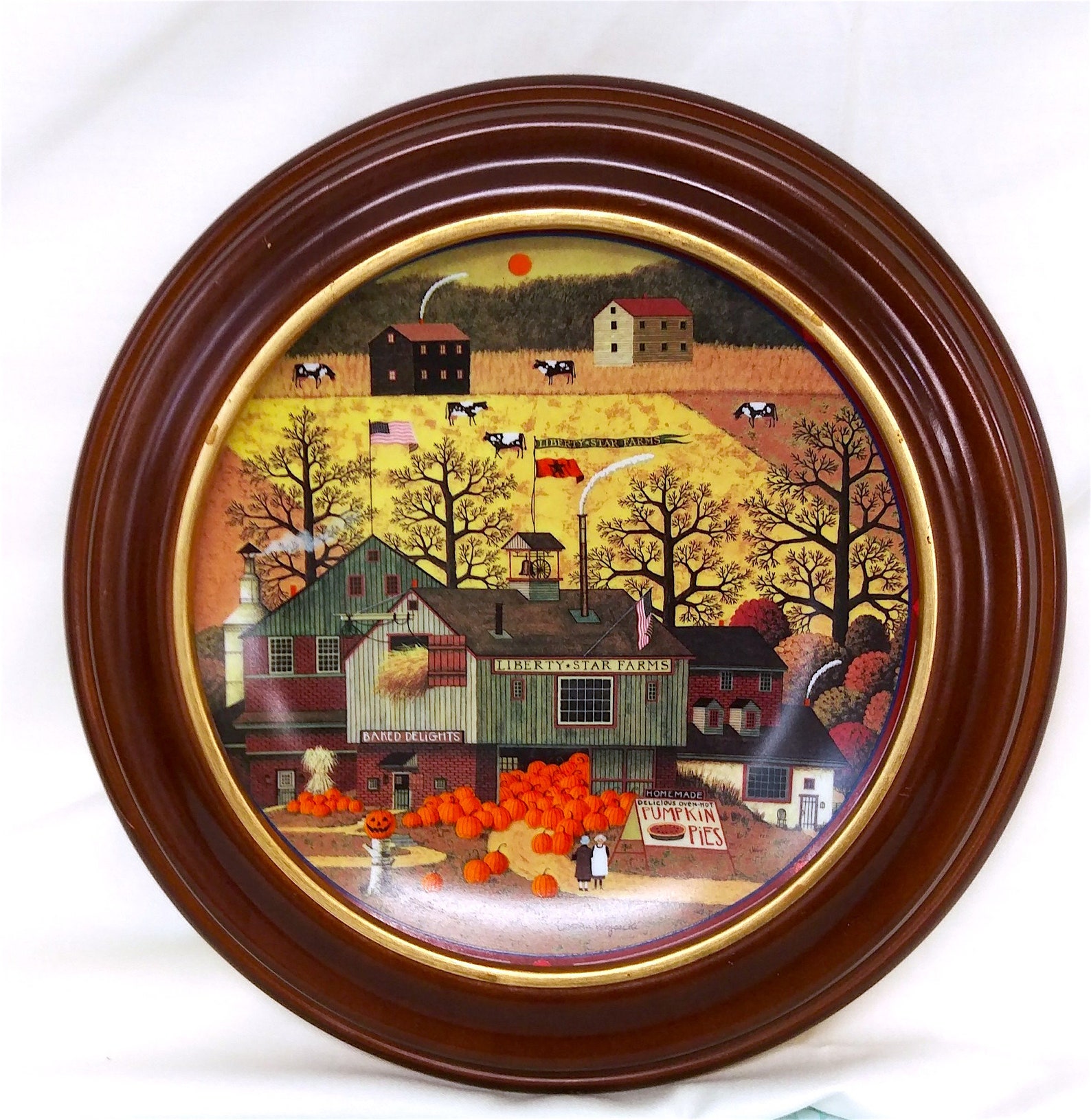 Vintage Charles Wysocki Folk Art Wall Plates Etsy UK