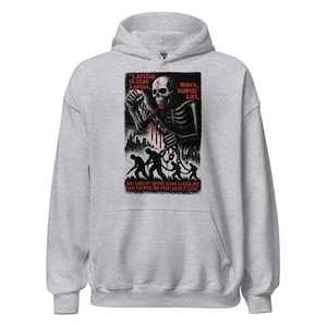 Capital Is Dead Labour - Marx Quote, Anti-Capitalist, Socialist Hoodie