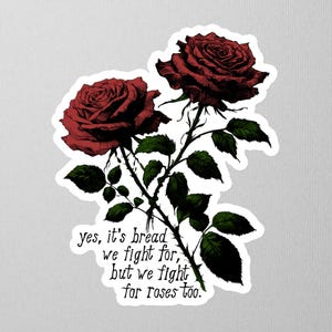 Luchamos también por las rosas - Imán de pan y rosas