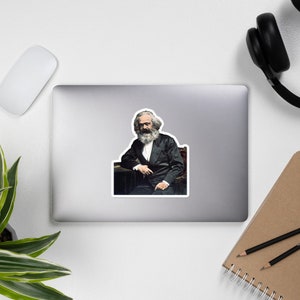 Karl Marx Colorized Portrait - Marxist, Socialist, Philosopher, Historical Sticker