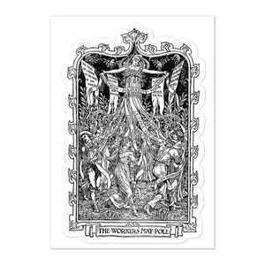 Maypole ouvrier - Walter Crane, May Day, Socialiste, Travailliste, Autocollant anticapitaliste
