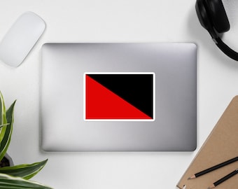 Anarcho-Communist Flag - Leftist, Anarchist, Libertarian Socialist Sticker