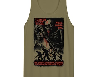 Capital is Dead Labour - Citaat van Marx, antikapitalistisch, socialistisch tanktop