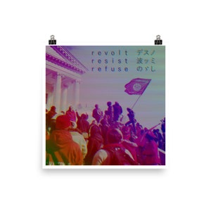IWW Laborwave - Vaporwave Ästhetik, Protest, Sozialismus, Anarchist Poster