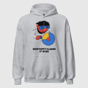 Tragen Sie Sicherheitsbrillen bei der Arbeit, übersetzt - Sowjetunion Arbeitsschutz-Propaganda-Hoodie