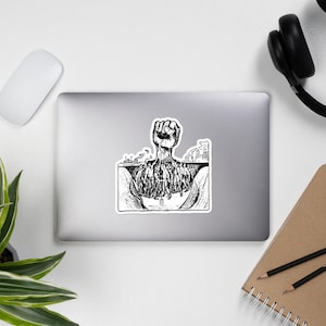 The Hand That Will Rule The World - Refinished, IWW, Labor Union, Socialist, Leftist Sticker
