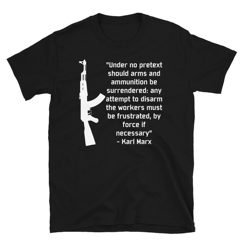 Under No Pretext Quote Karl Marx AK47 Socialist Rifle Etsy