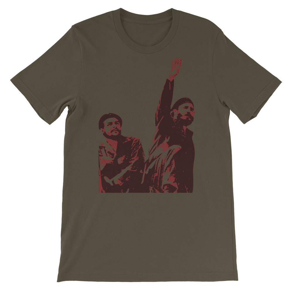 Maglietta Uomo Maniche Lunghe Nera Con Stella Comunista Rossa Cuba - Che Guevara Marx