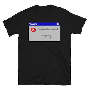 Achtung Die Gewalt hat eskaliert - Anarchist, Punk, Ästhetik, Fehler, Vaporwave, Meme T-Shirt