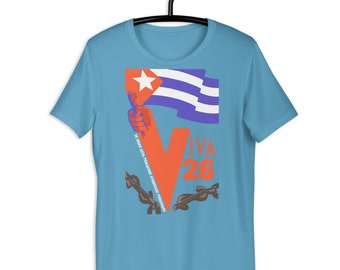 Viva 26 - Kubanische Revolution, historische Propaganda, Sozialismus Reproduktion T-Shirt