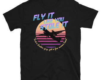 Fly It Like You Stole It - Sky King, Vaporwave, Camiseta estética