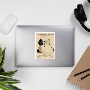Peter Kropotkin Les Hommes du Jour Cover - Anarchist, Socialist, Anarcho-Communist, Philosopher Sticker