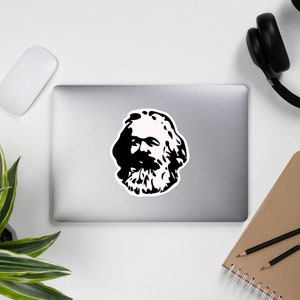 Karl Marx Silhouette - Socialist, Leftist, Marxist Sticker