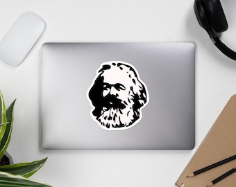 Karl Marx Silhouette - Socialist, Leftist, Marxist Sticker