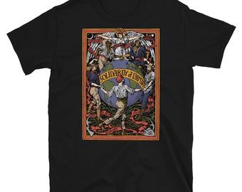 Solidaridad del Trabajo en Color - Walter Crane, Socialista, Propaganda, Izquierdista, Camiseta Comunista