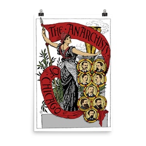 Anarchists of Chicago In Color - Haymarket Riot, Labor History, Socialist, Socialism, Leftist Poster
