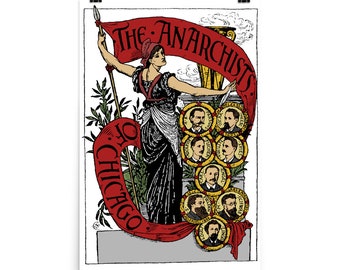 Anarchists of Chicago In Color - Haymarket Riot, Labor History, Socialist, Socialism, Leftist Poster