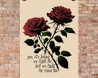 Luchamos también por las rosas - Póster Pan y Rosas