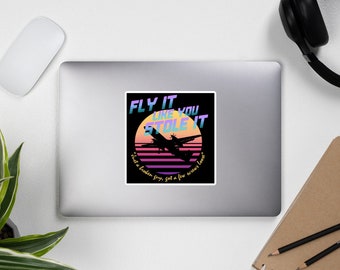 Fly It Like You Stole It - Sky King, Vaporwave, Aesthetic Sticker